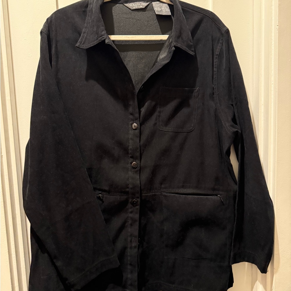 Men's Velvet Black Utility Jacket